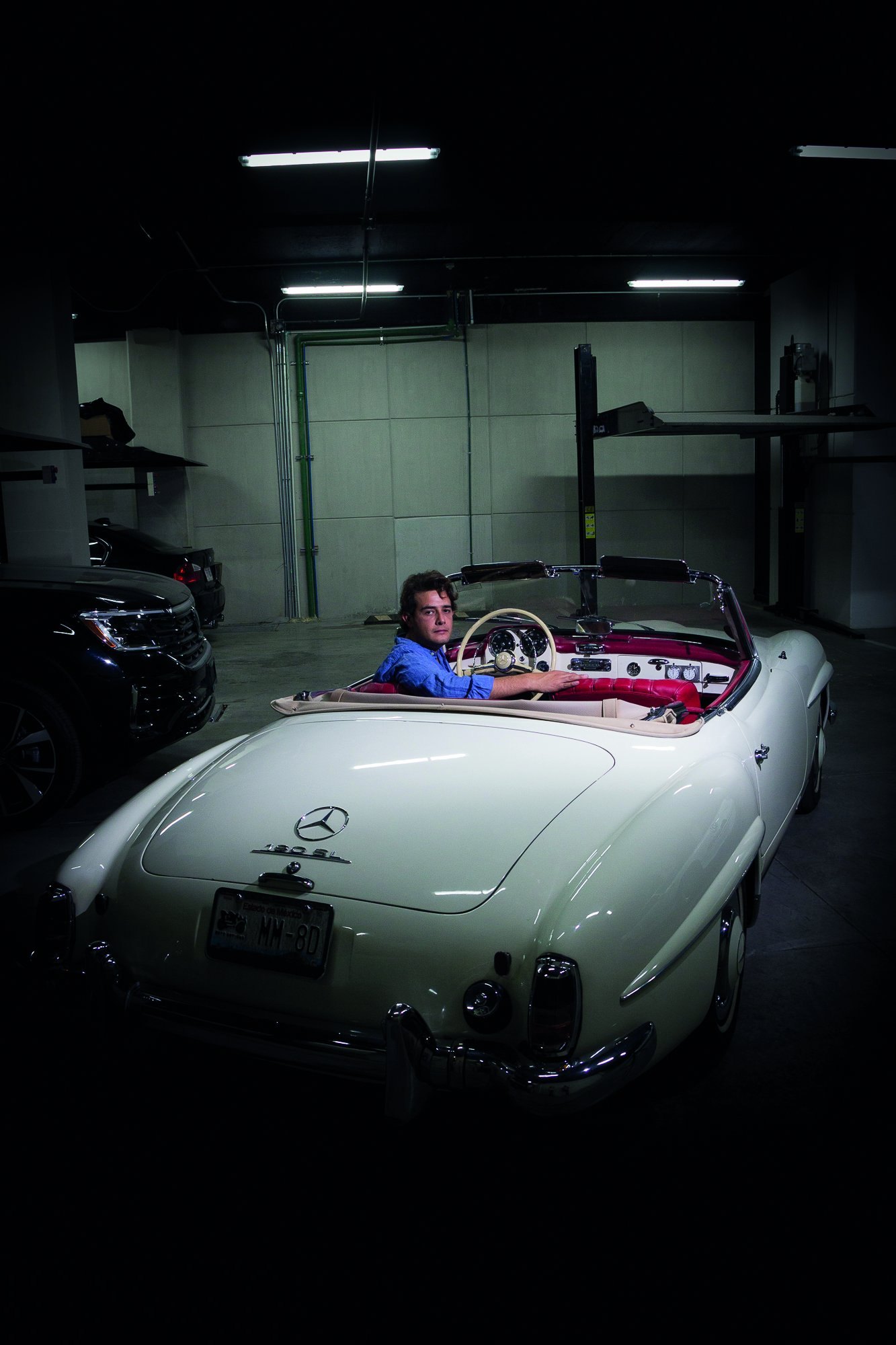 Mercedes-Benz 190 SL convertible clásico blanco